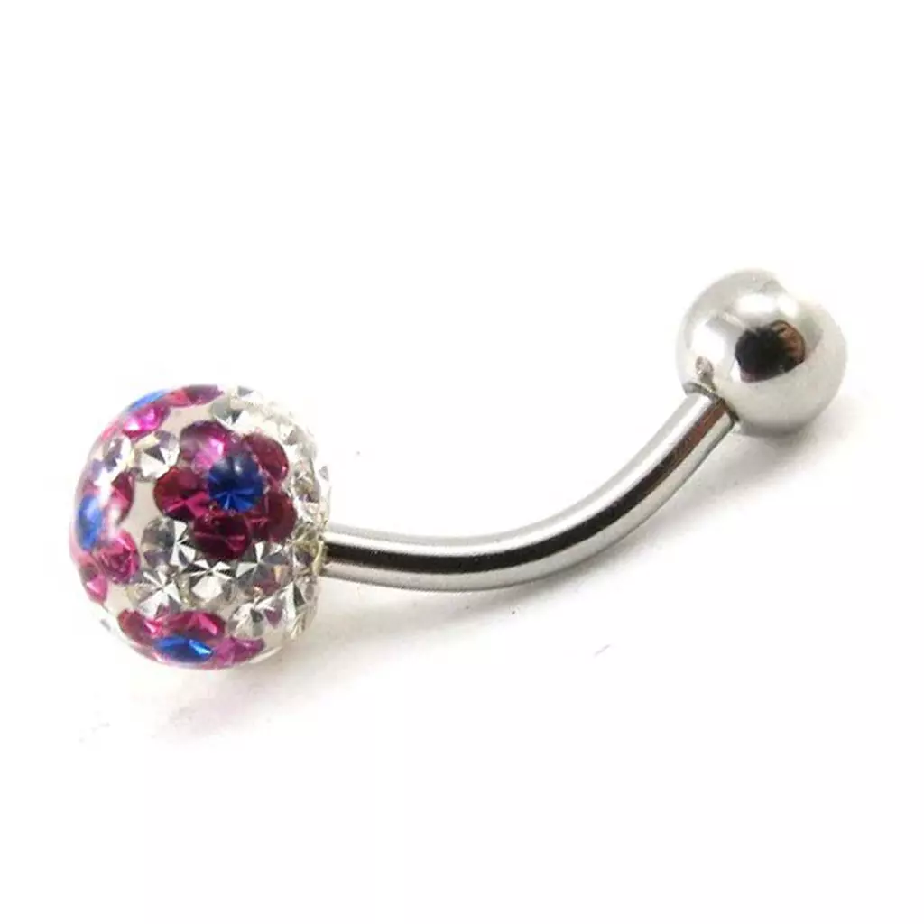 Les Trésors De Lily Body Piercing 'Cristal Divin' Rose Blanc [E9969]