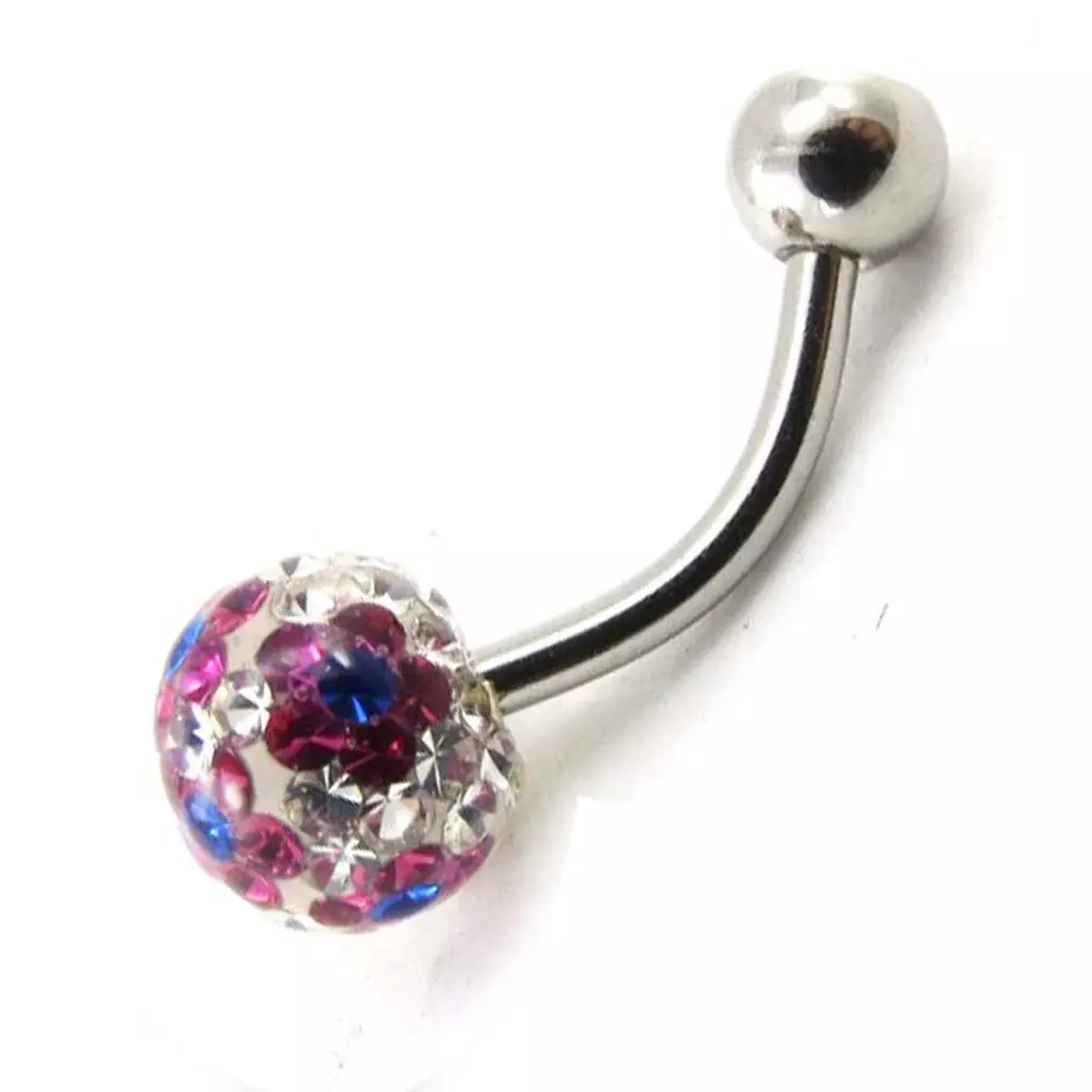 Les Trésors De Lily Body Piercing 'Cristal Divin' Rose Blanc [E9969]