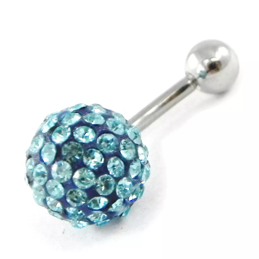 les trésors de lily Body Piercing 'Cristal Divin' turquoise [G7513]