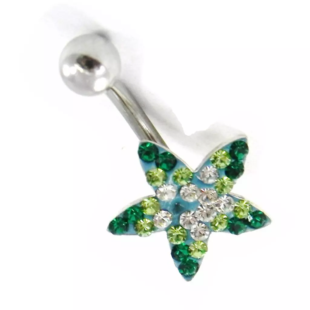 Les Trésors De Lily Body Piercing 'Cristal Divin' Vert étoile [H9297]