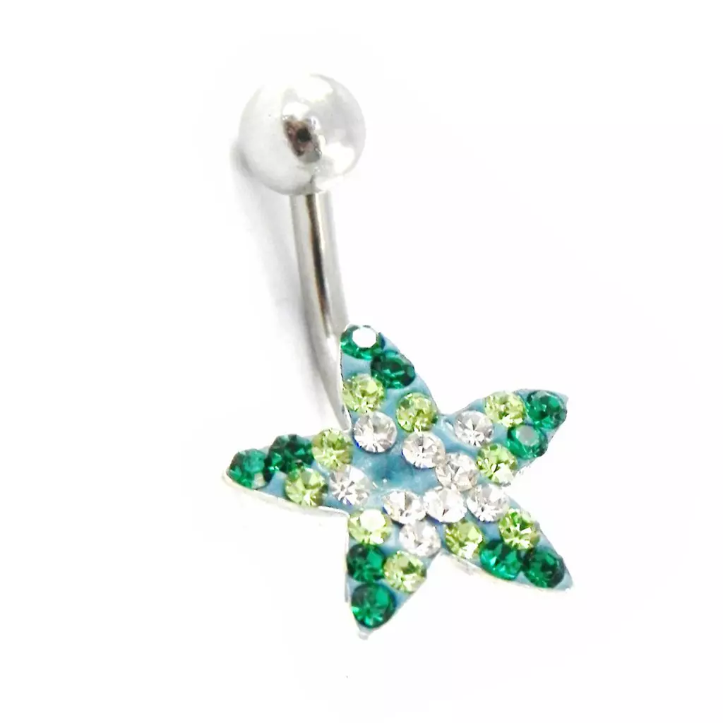 Les Trésors De Lily Body Piercing 'Cristal Divin' Vert étoile [H9297]
