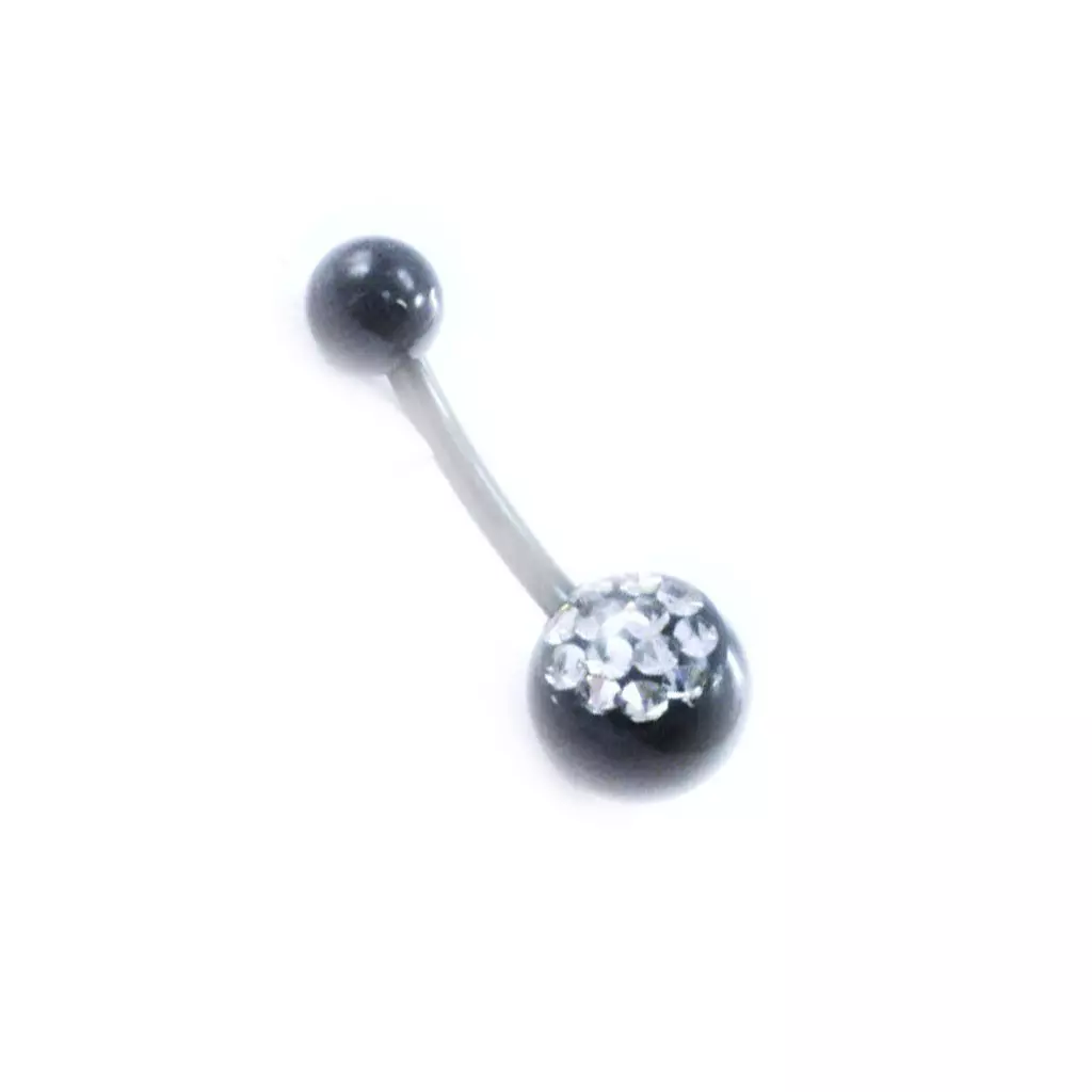 Les Trésors De Lily Body Piercing 'Cristal' Gris Fumé [I9490]