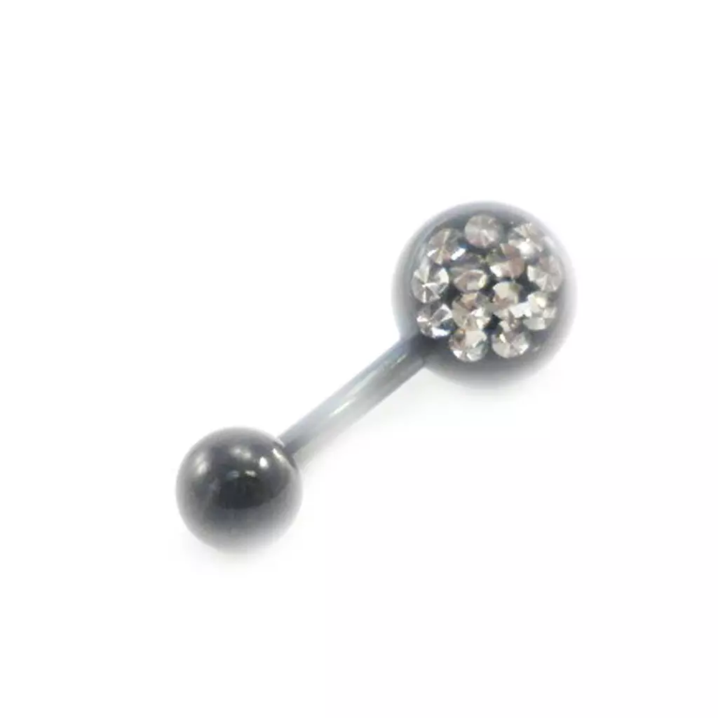 les trésors de lily Body Piercing 'Cristal' gris fumé [I9490]