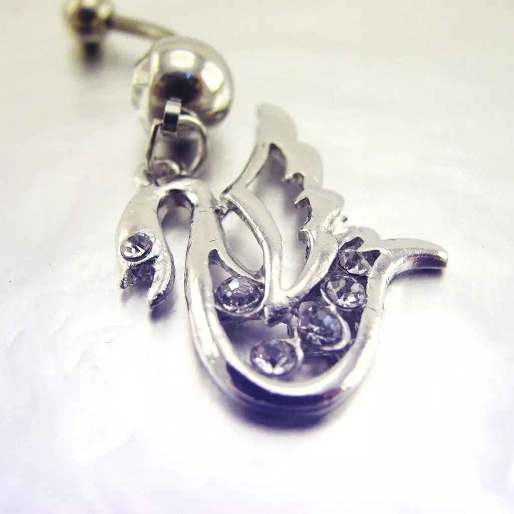 Les Trésors De Lily Body Piercing 'Cygne' Blanc [E7778]