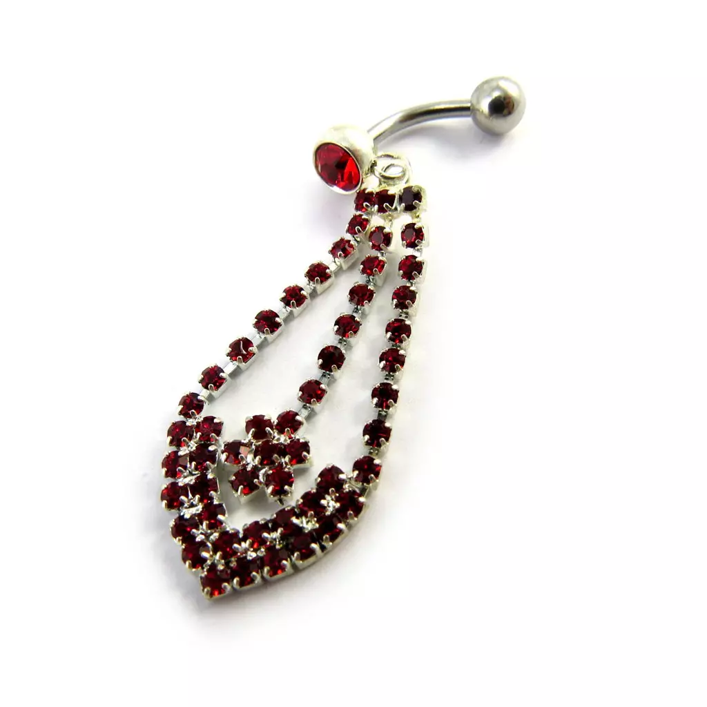 Les Trésors De Lily Body Piercing 'Danse Du Ventre' Rouge [E3662]
