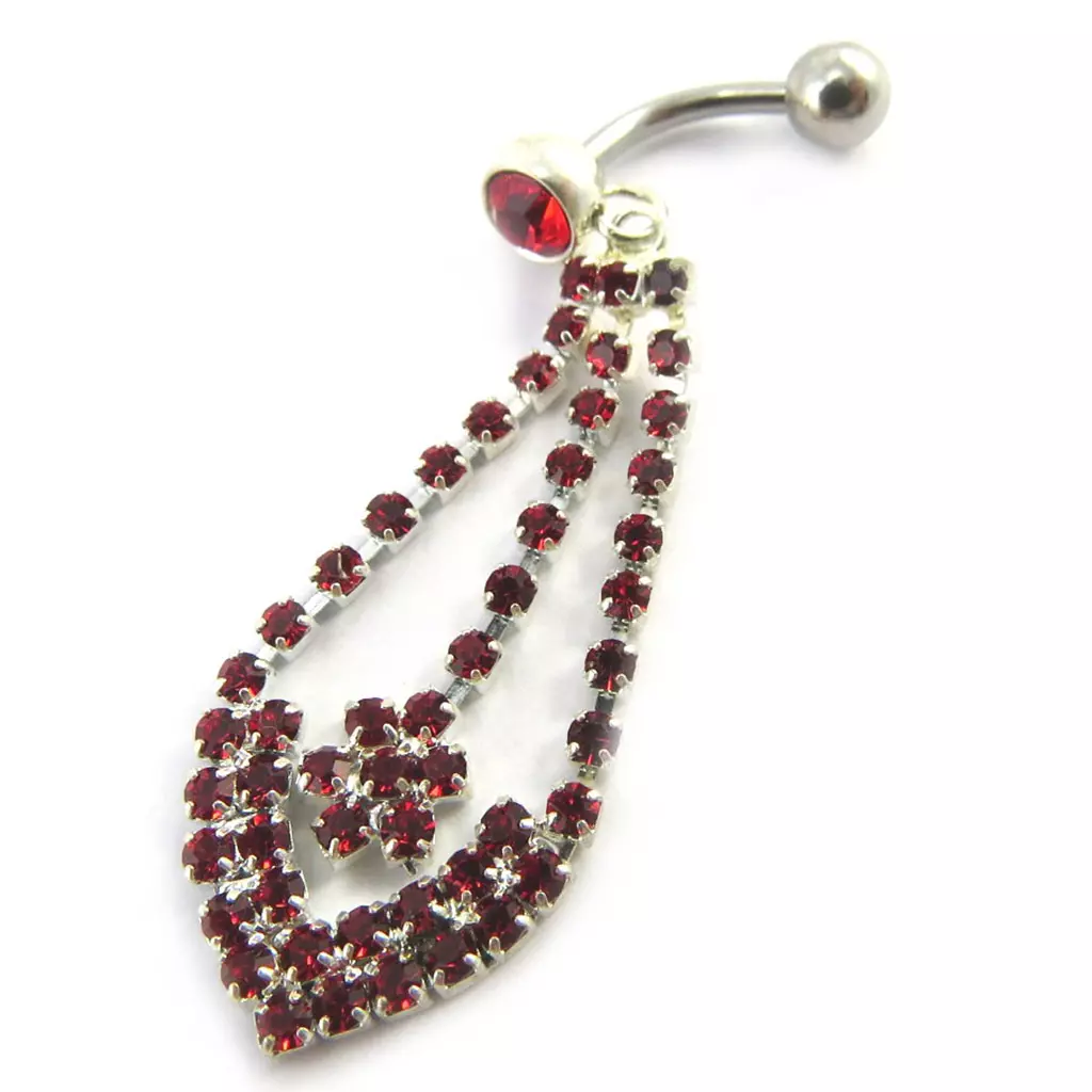 Les Trésors De Lily Body Piercing 'Danse Du Ventre' Rouge [E3662]