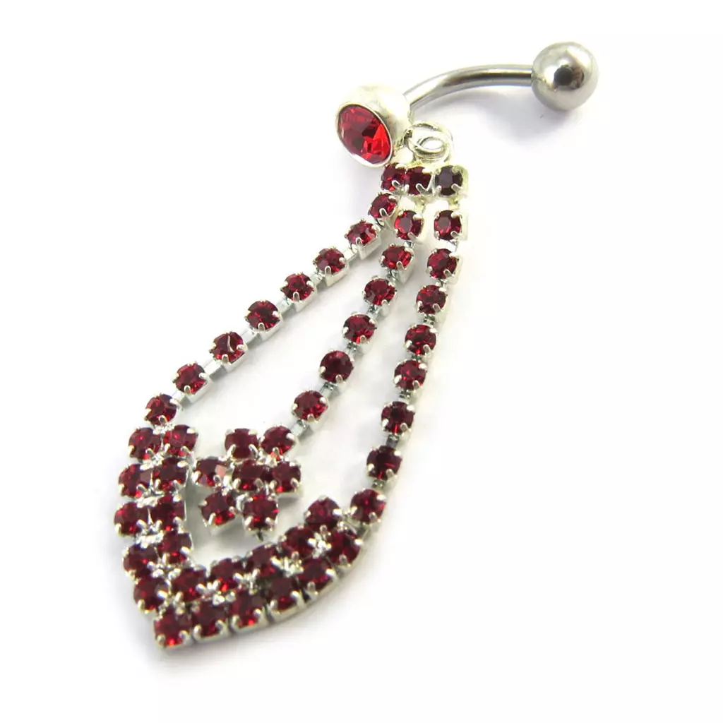 Les Trésors De Lily Body Piercing 'Danse Du Ventre' Rouge [E3662]