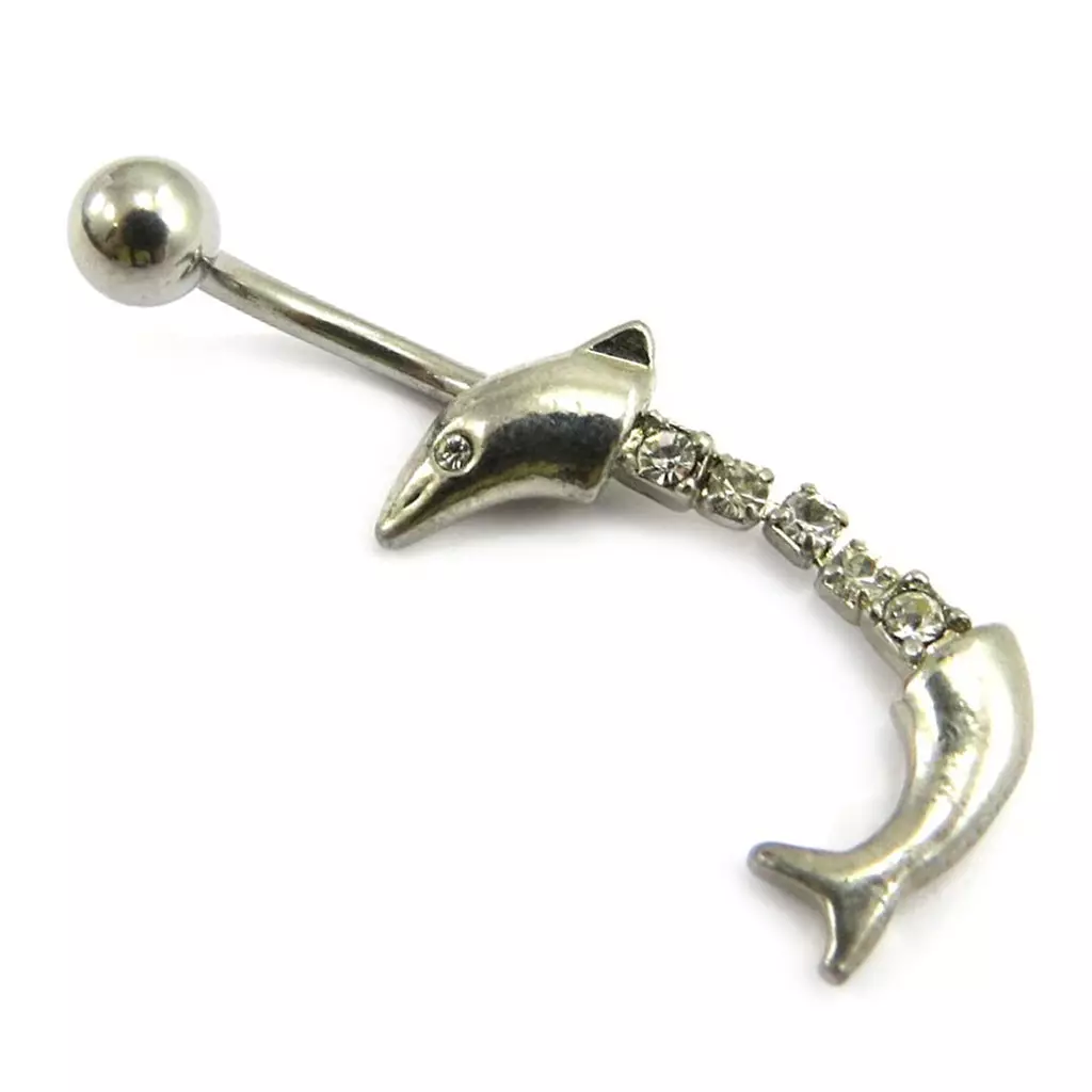 Les Trésors De Lily Body Piercing 'Dauphin Articulé' [A5556]