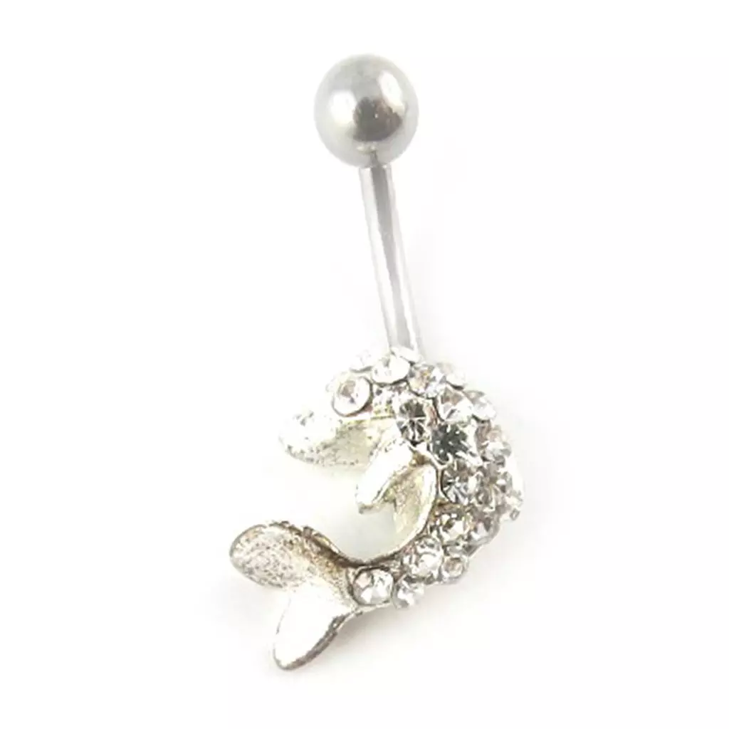 les trésors de lily Body Piercing 'Dauphin Divin' Blanc [D1014]