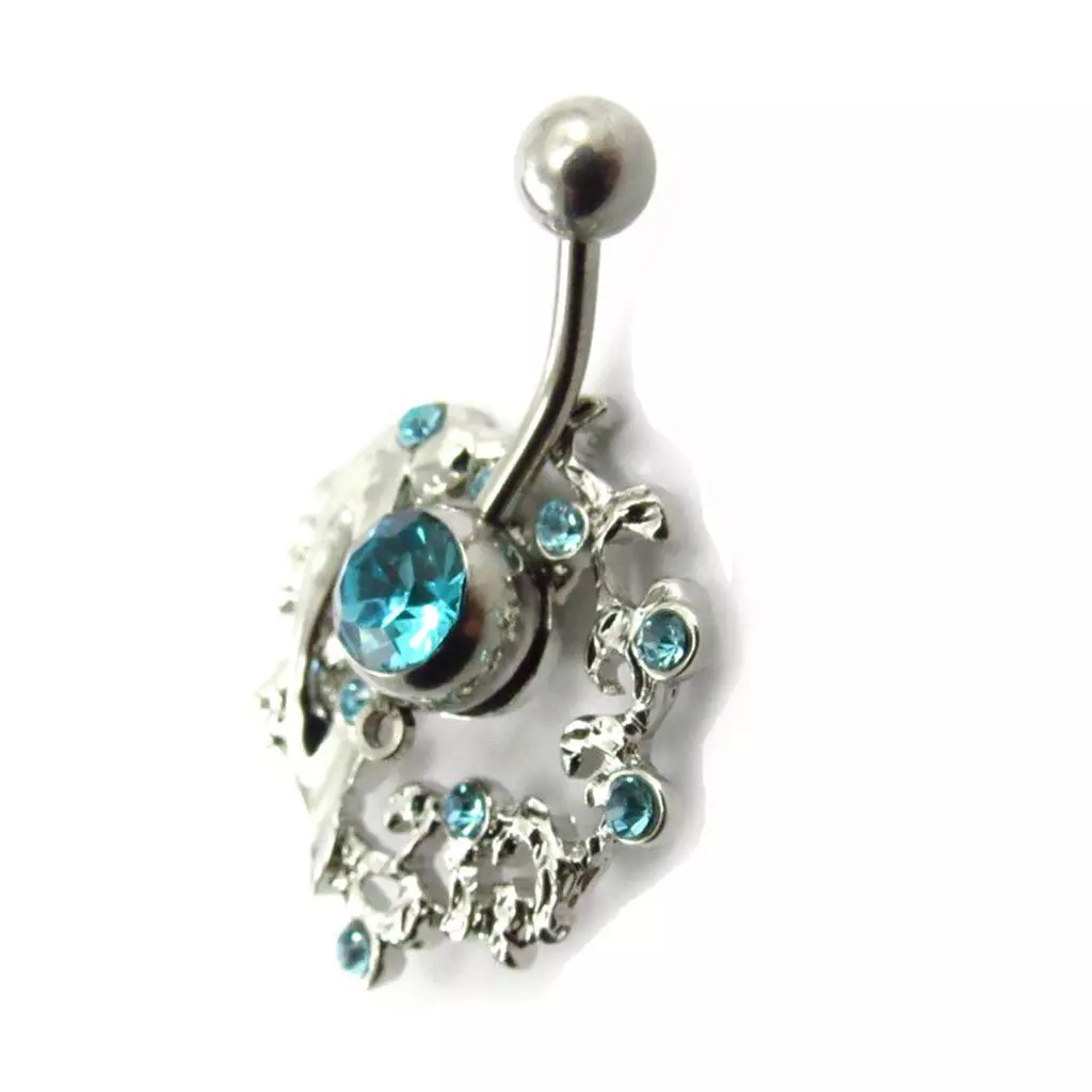 Les Trésors De Lily Body Piercing 'Dauphin Elfique' Bleu/turquoise/ Turquoise/bleu/vert/Turquoise [E5116]