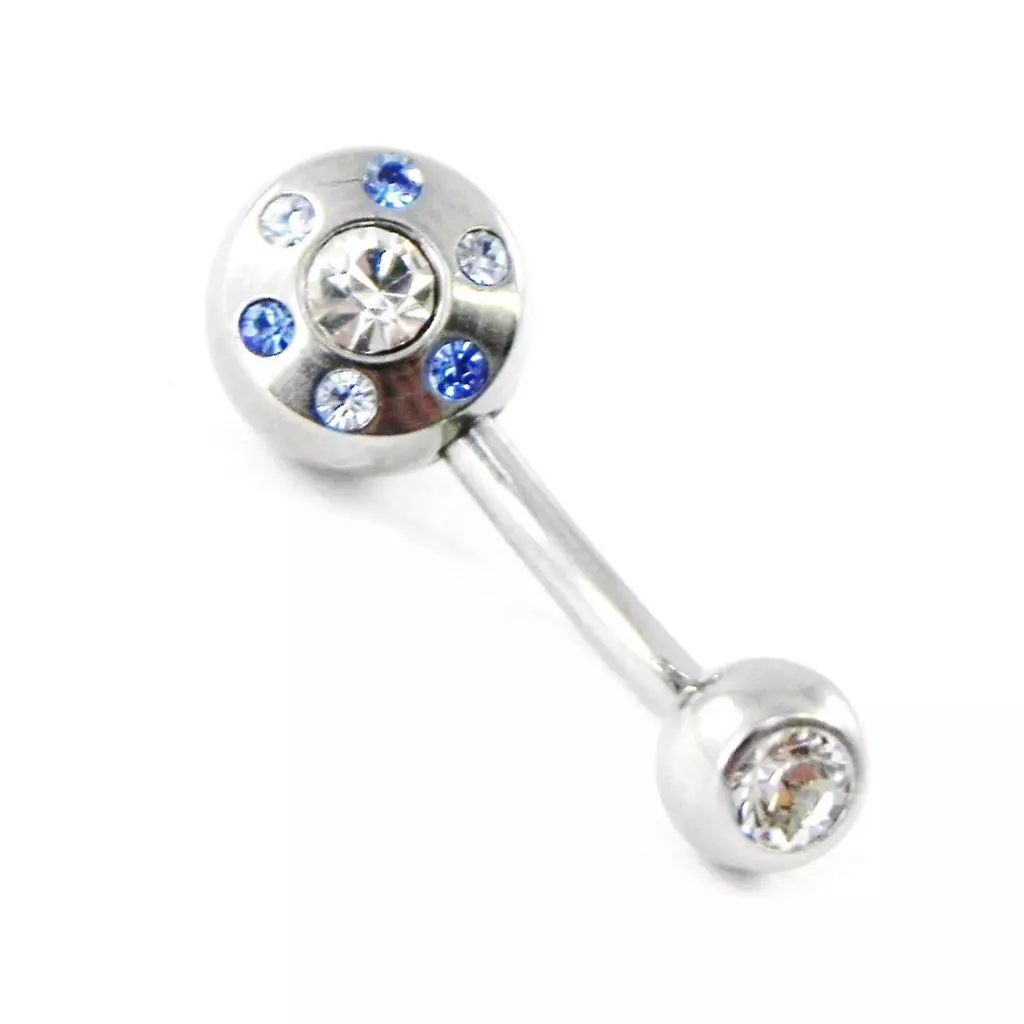 Les Trésors De Lily Body Piercing 'Déesse' Bleu Blanc [H9200]