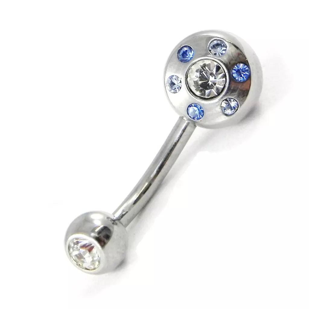 Les Trésors De Lily Body Piercing 'Déesse' Bleu Blanc [H9200]