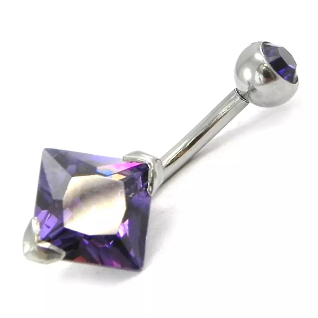Les Trésors De Lily Body Piercing 'Essentiel' Améthyste [H9408]