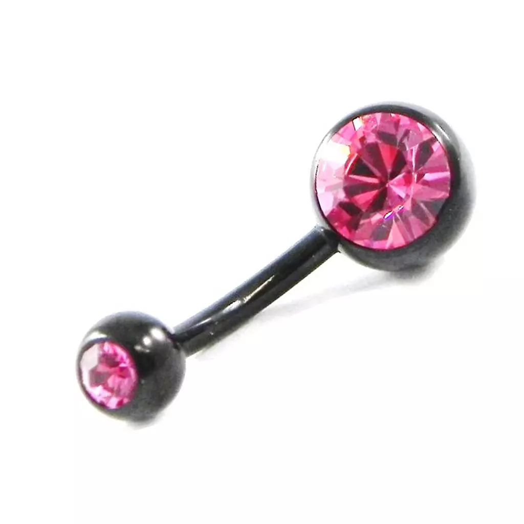 les trésors de lily Body Piercing 'Essentiel' rose titane 1 6x10 mm [H9348]