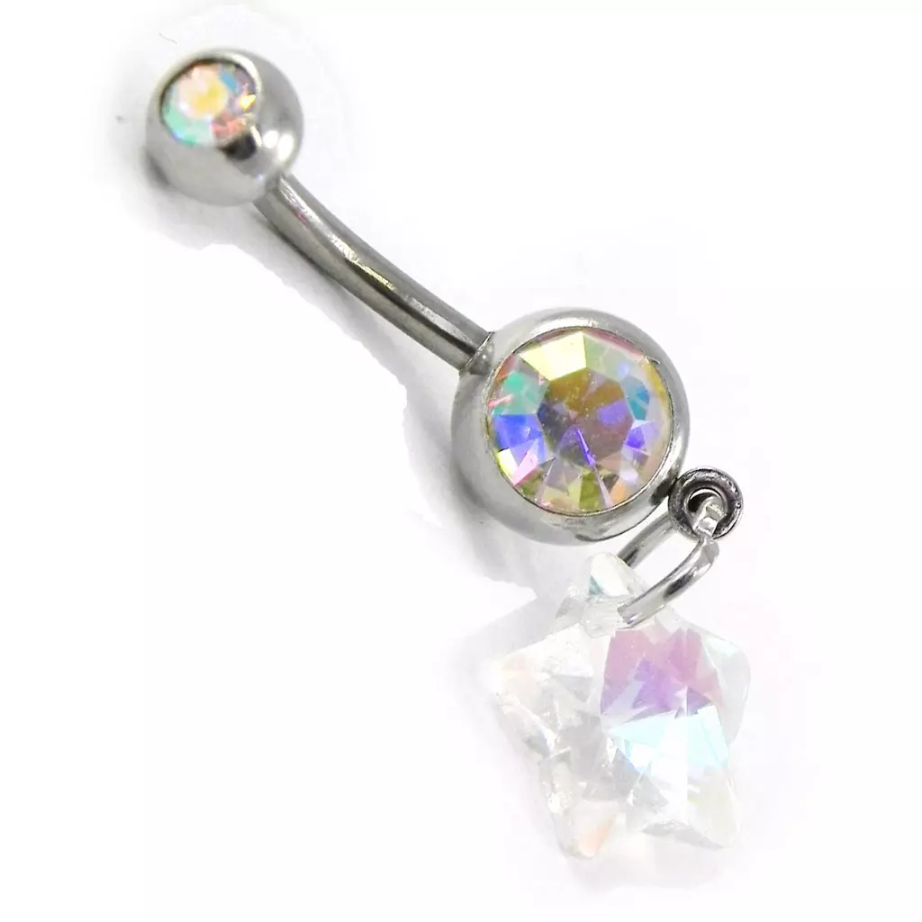les trésors de lily Body Piercing 'Etoile' blanc boréal [H9422]
