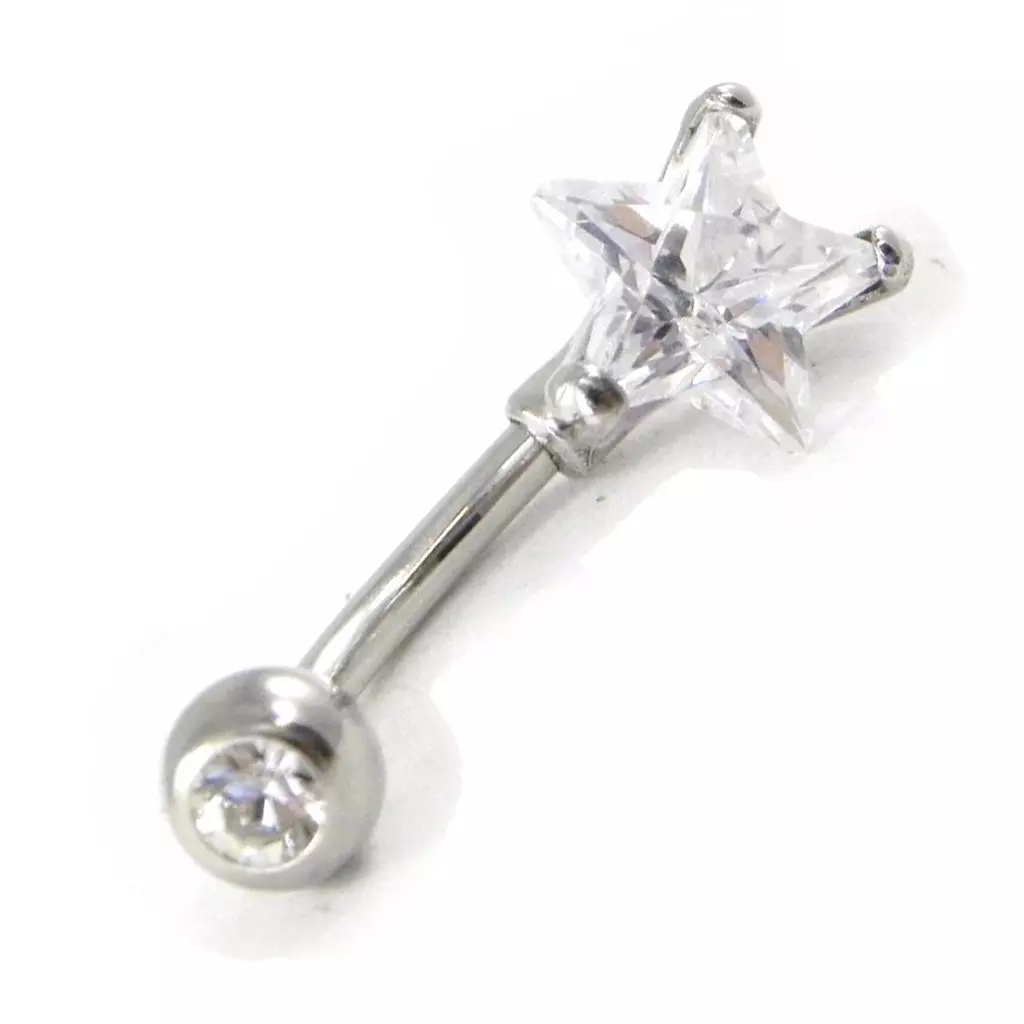 les trésors de lily Body Piercing 'Etoile' blanc [H9416]
