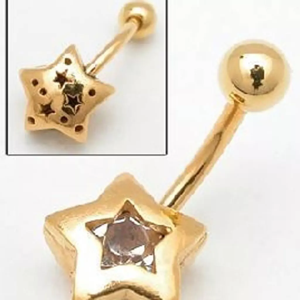 les trésors de lily Body Piercing 'Etoile Câline' Blanc [C3583]