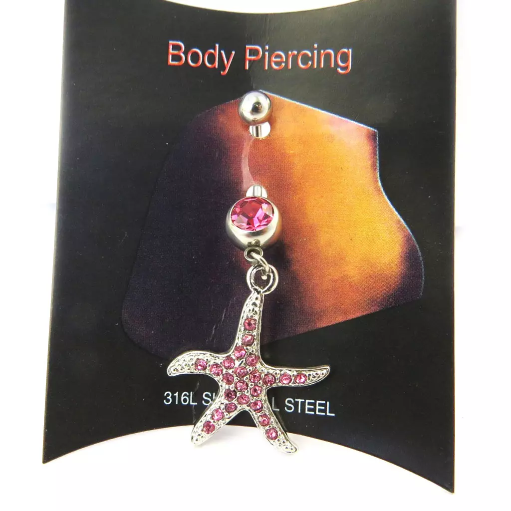 les trésors de lily Body Piercing 'Etoile des Mers' rose [M5628]