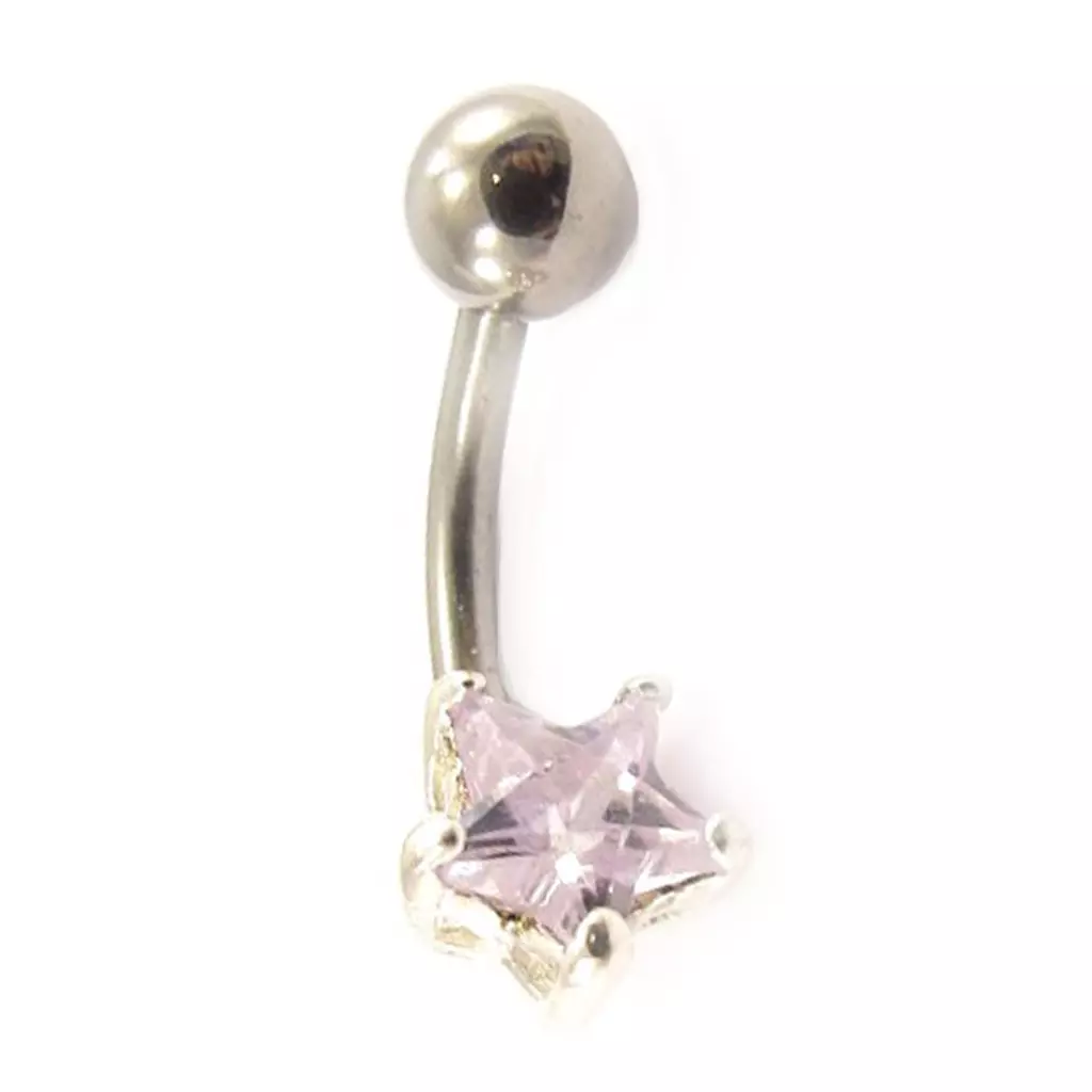 les trésors de lily Body Piercing 'Etoile' Mauve [C3694]