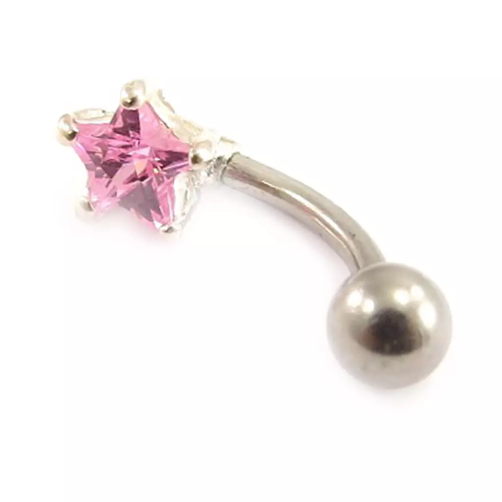 Les Trésors De Lily Body Piercing 'Etoile' Rose [C3692]