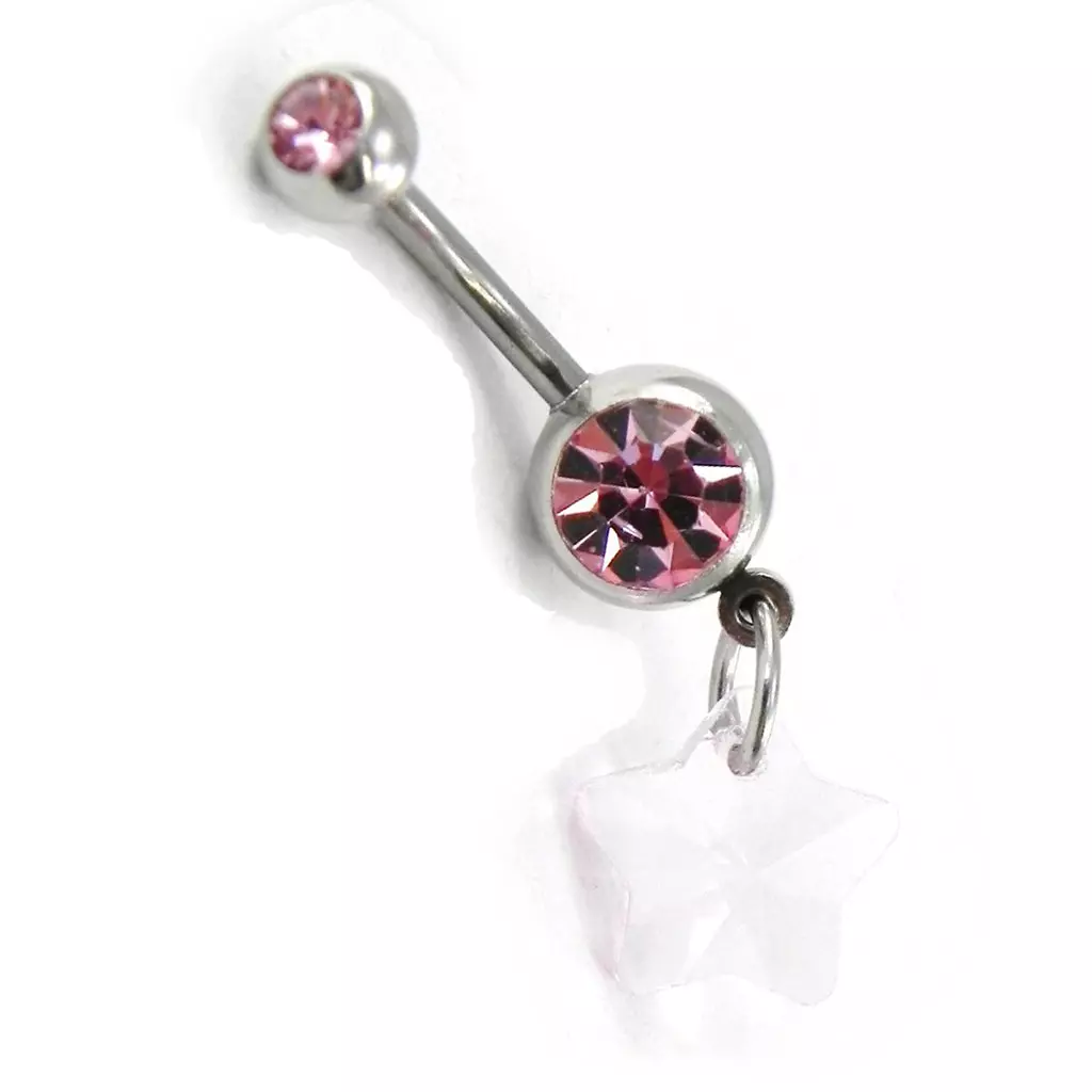 les trésors de lily Body Piercing 'Etoile' rose [H9206]