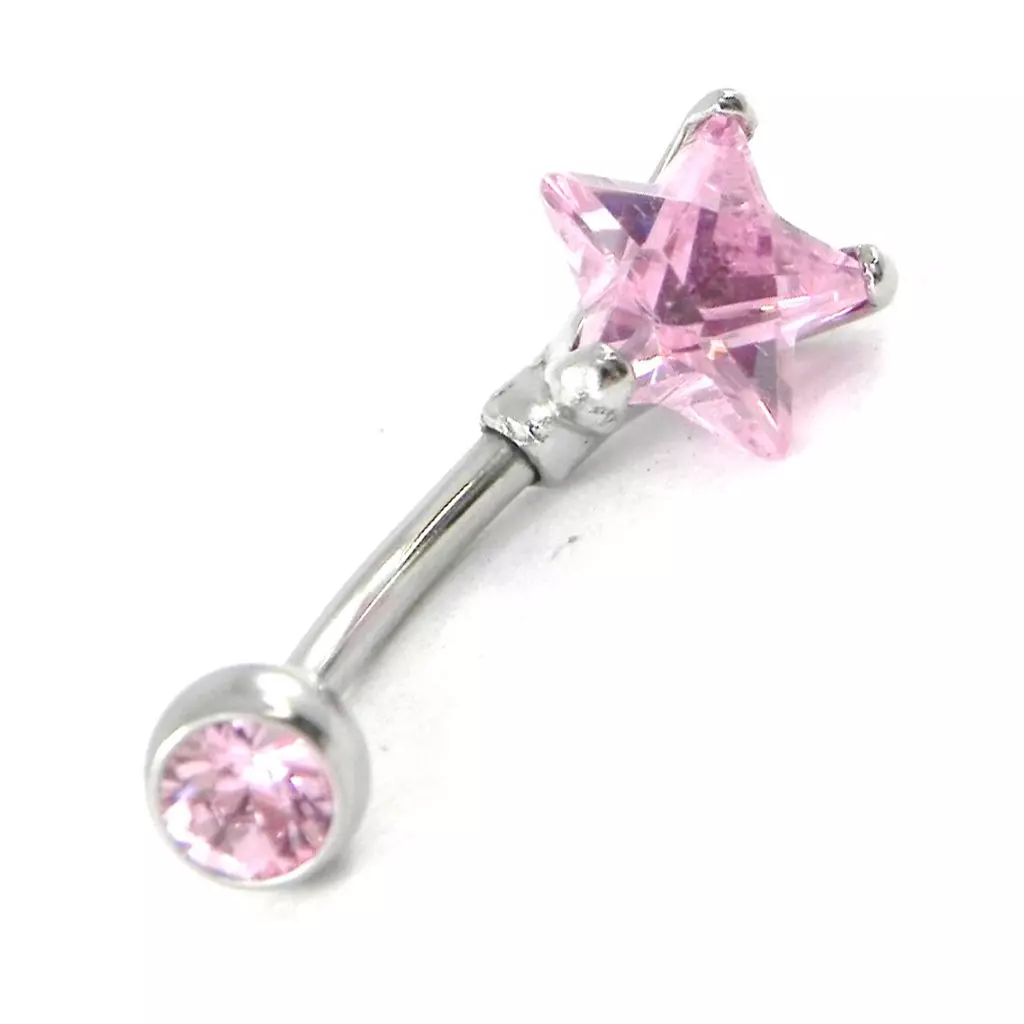 les trésors de lily Body Piercing 'Etoile' rose [H9418]