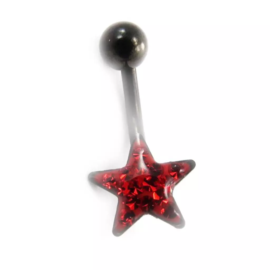 les trésors de lily Body Piercing 'Etoile' rouge [J4124]