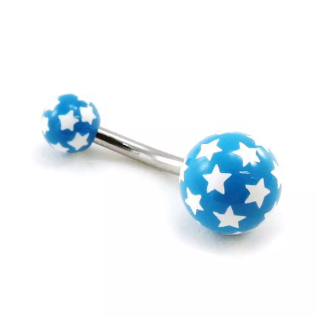 Les Trésors De Lily Body Piercing 'Etoiles' Bleu [G7526]