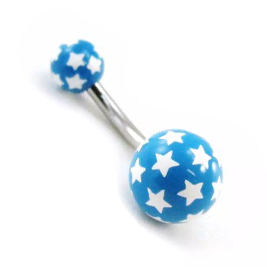 Les Trésors De Lily Body Piercing 'Etoiles' Bleu [G7526]