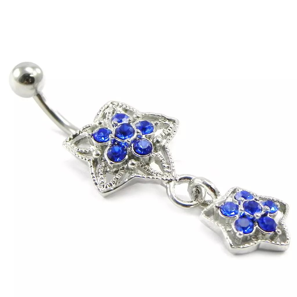 Les Trésors De Lily Body Piercing 'Etoiles' Bleu [I1194]