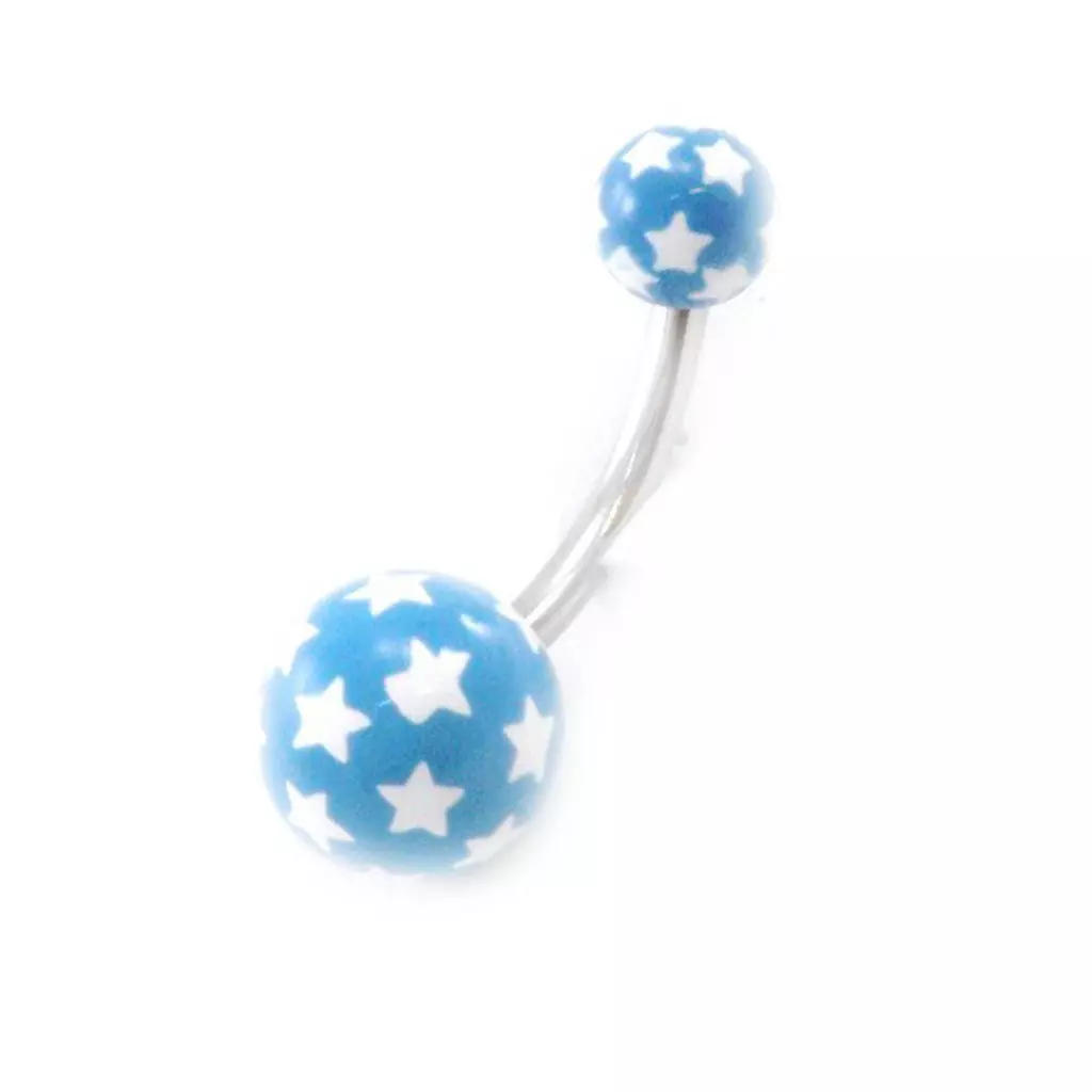les trésors de lily Body Piercing 'Etoiles' bleu [I9472]