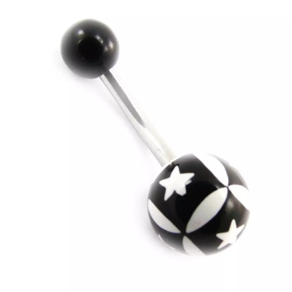 Les Trésors De Lily Body Piercing 'Etoiles' Noir [J4153]