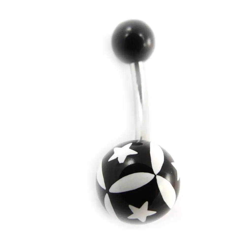 les trésors de lily Body Piercing 'Etoiles' noir [J4153]