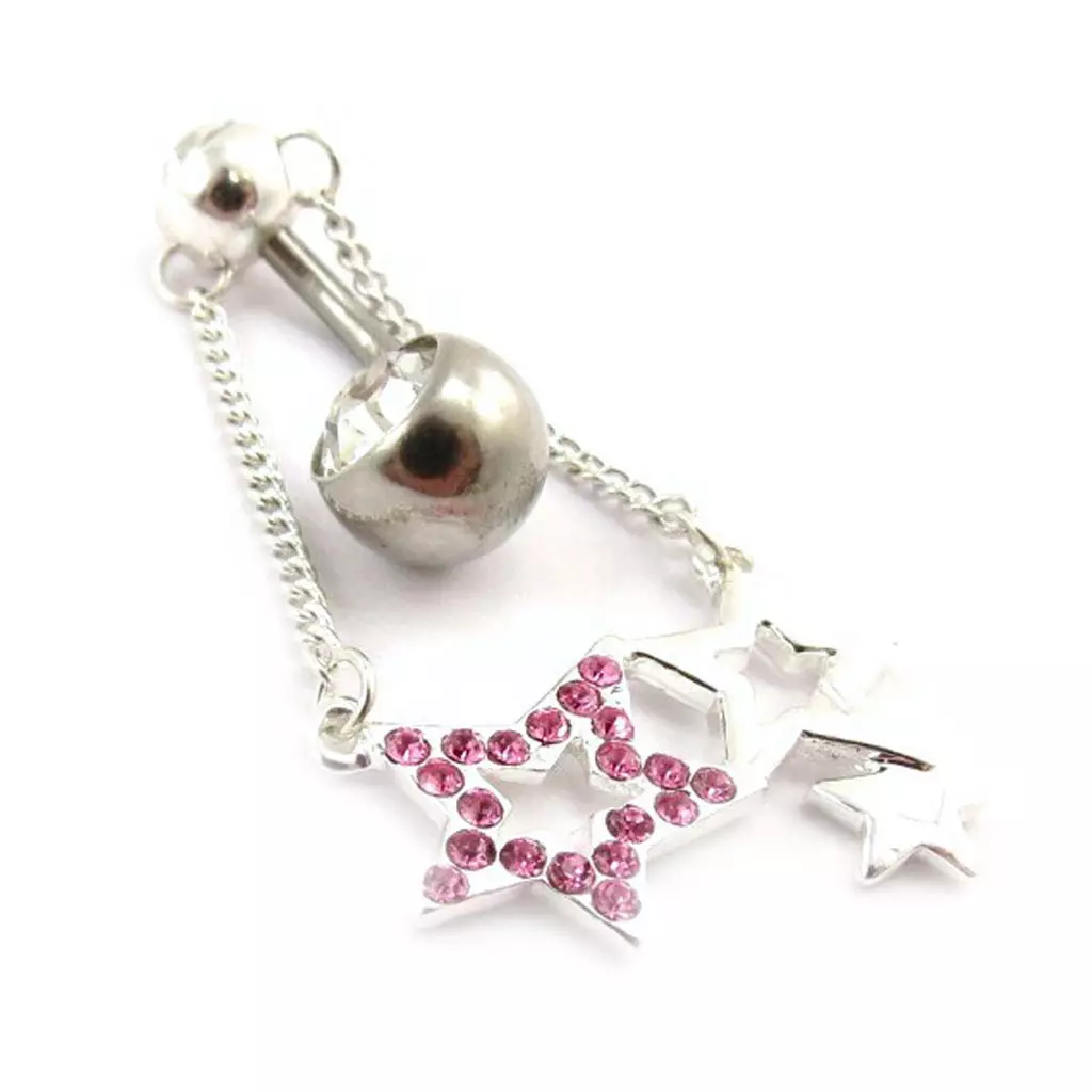 Les Trésors De Lily Body Piercing 'Etoiles' Rose [J4129]