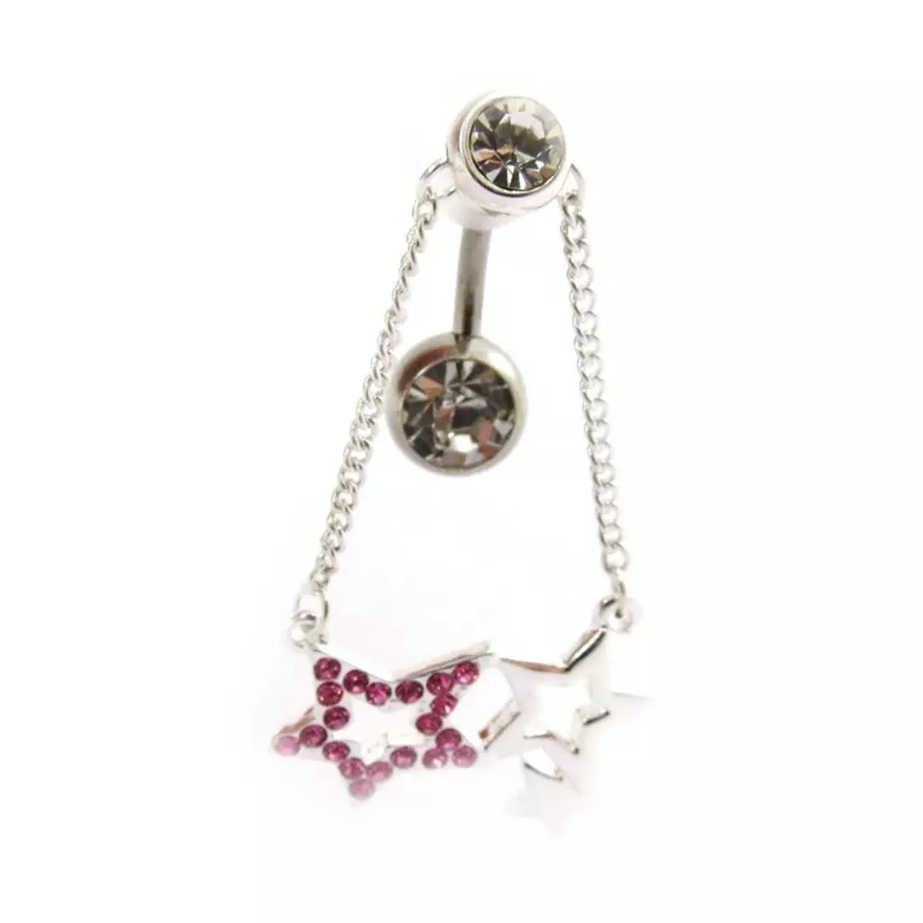 Les Trésors De Lily Body Piercing 'Etoiles' Rose [J4129]