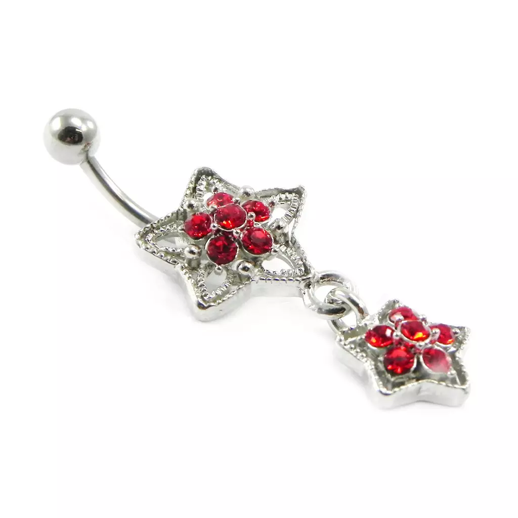 Les Trésors De Lily Body Piercing 'Etoiles' Rouge [I1196]