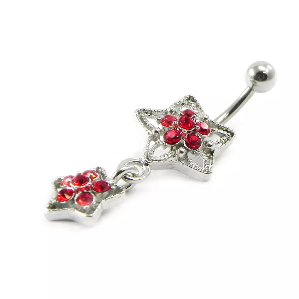Les Trésors De Lily Body Piercing 'Etoiles' Rouge [I1196]