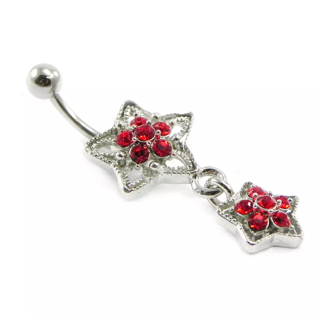 Les Trésors De Lily Body Piercing 'Etoiles' Rouge [I1196]