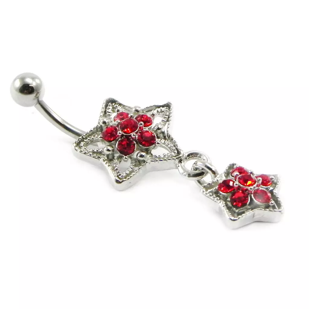 les trésors de lily Body Piercing 'Etoiles' rouge [I1196]