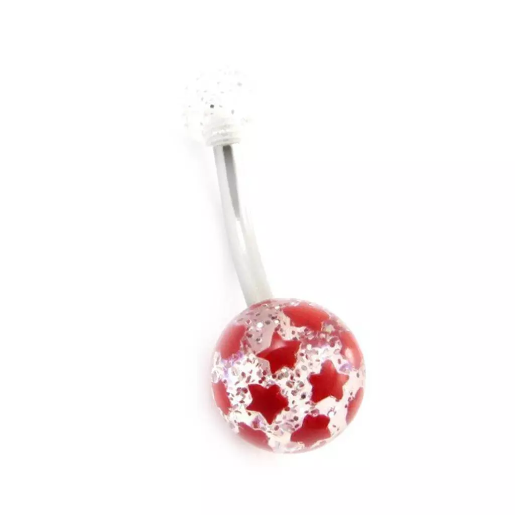 les trésors de lily Body Piercing 'Etoiles' rouge [J4146]