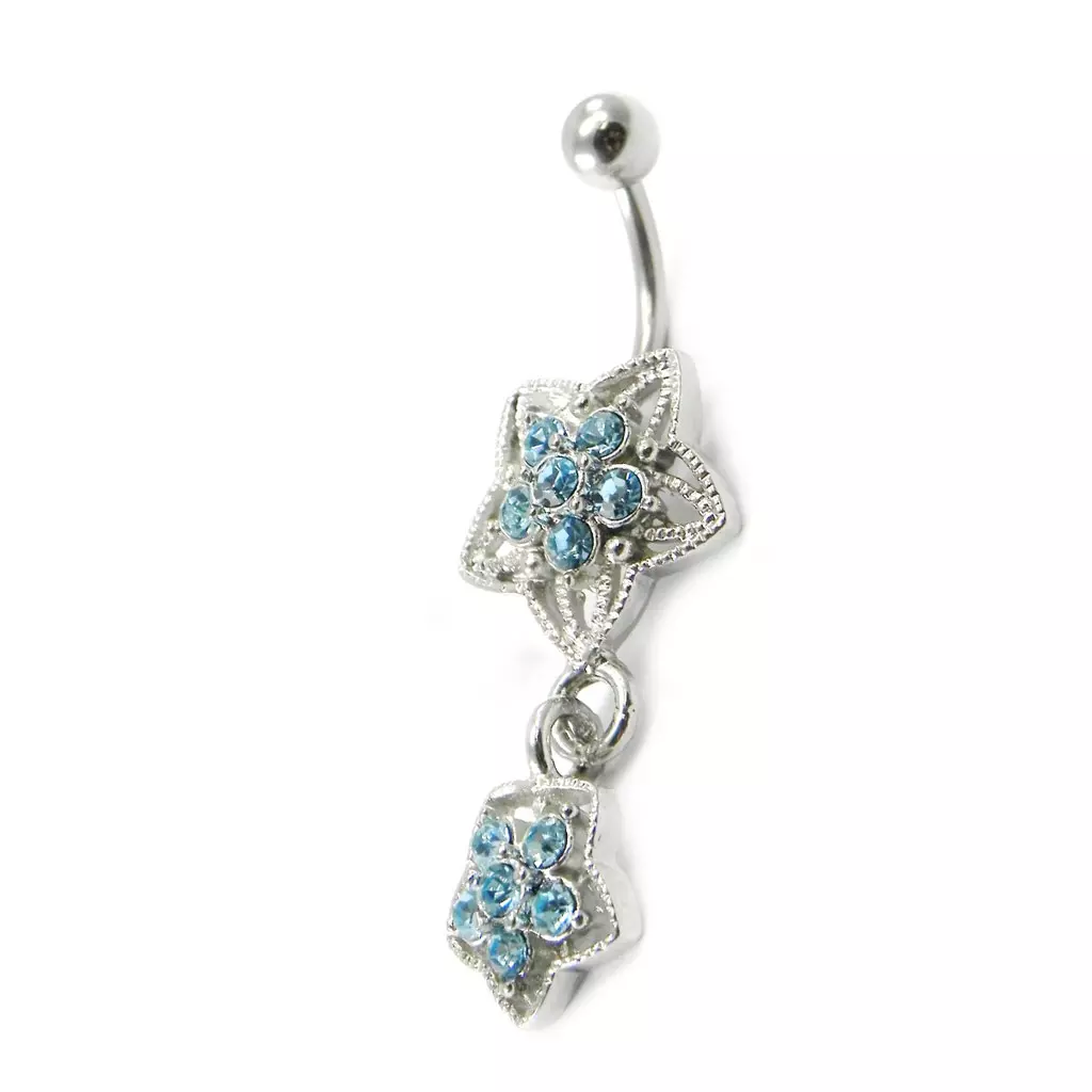 Les Trésors De Lily Body Piercing 'Etoiles' Turquoise [I1193]