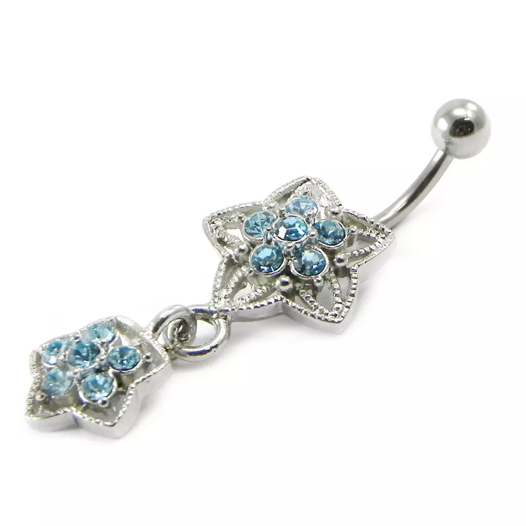 Les Trésors De Lily Body Piercing 'Etoiles' Turquoise [I1193]