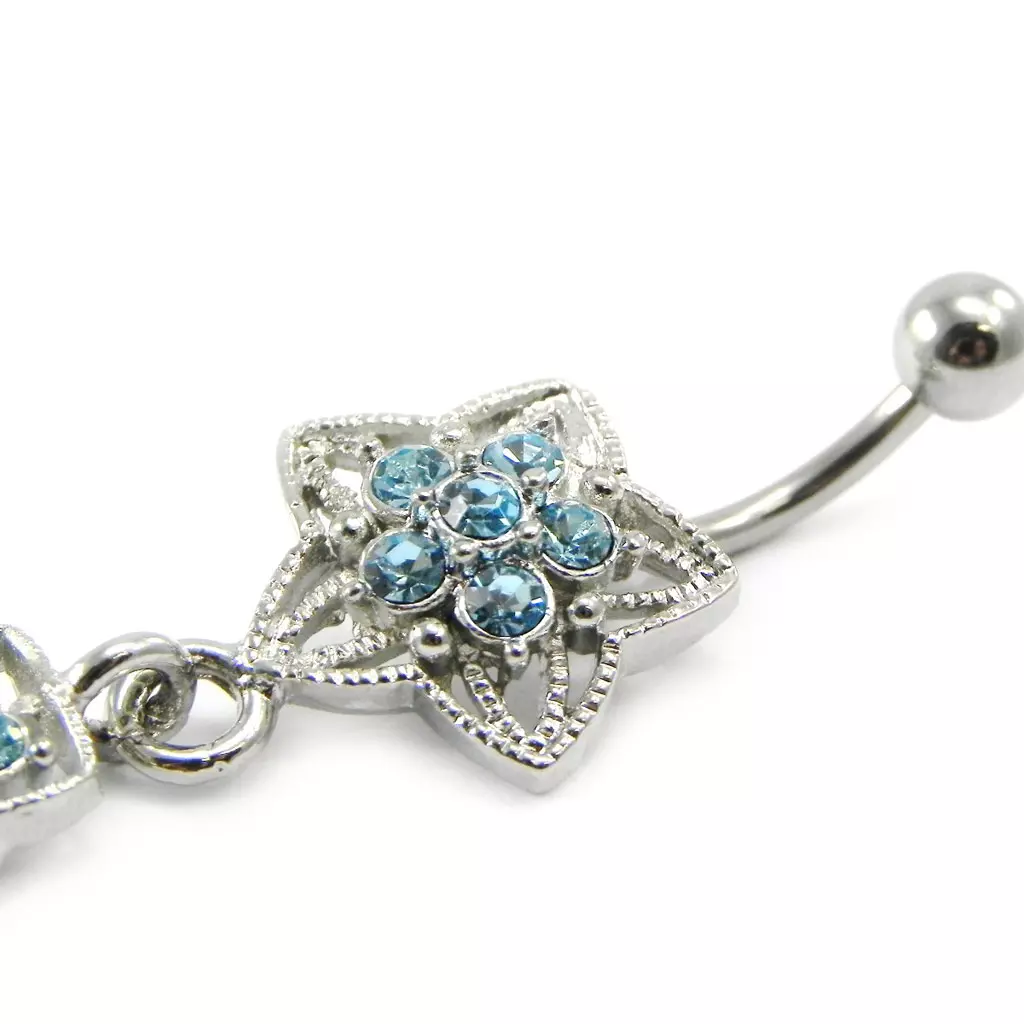 Les Trésors De Lily Body Piercing 'Etoiles' Turquoise [I1193]