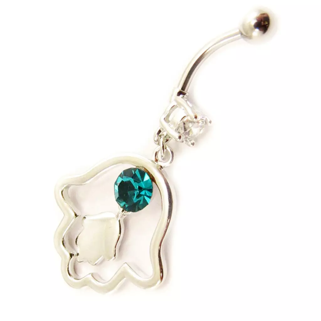 les trésors de lily Body Piercing 'Fatma' turquoise [L4540]
