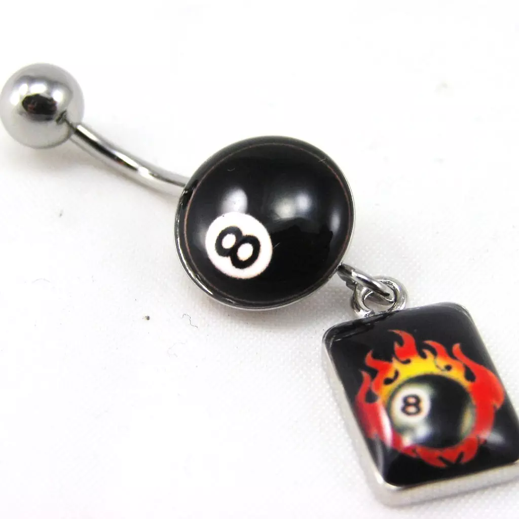 Les Trésors De Lily Body Piercing 'Feu' Rouge Noir [F2077]