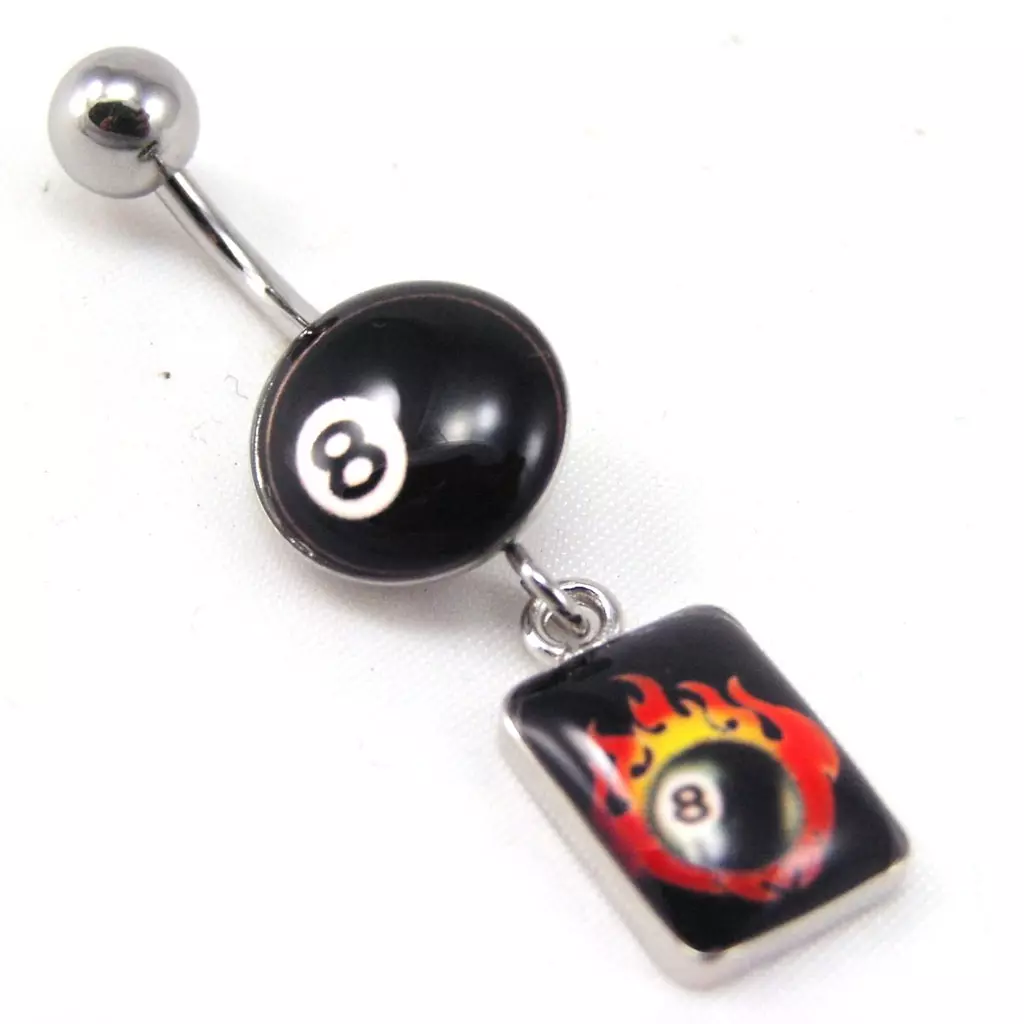 Les Trésors De Lily Body Piercing 'Feu' Rouge Noir [F2077]