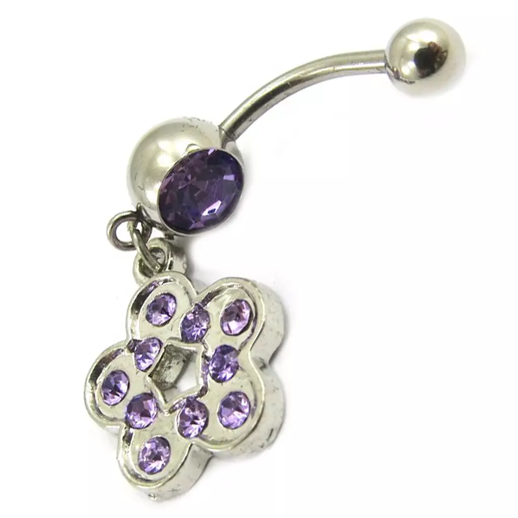 Les Trésors De Lily Body Piercing 'Flora' Violet [E5311]