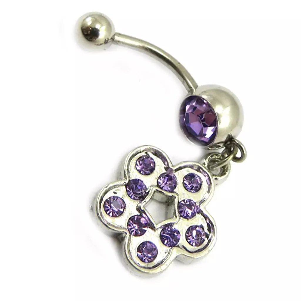 les trésors de lily Body Piercing 'Flora' Violet [E5311]