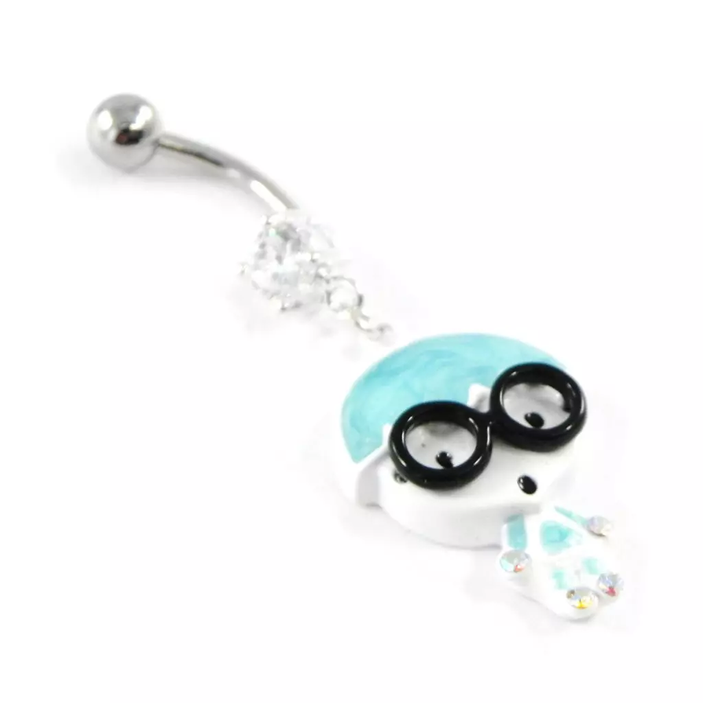 les trésors de lily Body Piercing 'Garçon' turquoise [H9217]
