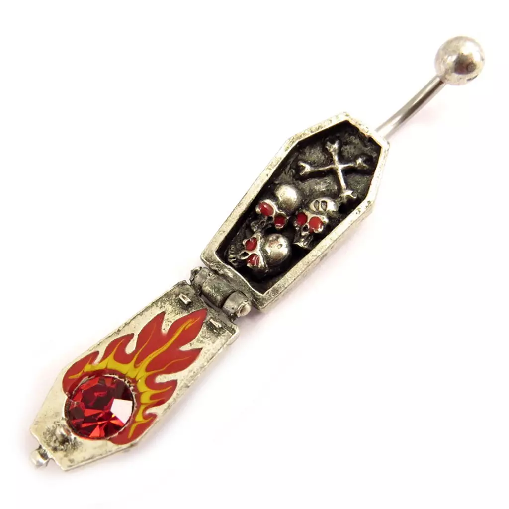 Les Trésors De Lily Body Piercing 'Gothic' Noir Rouge [C4247]